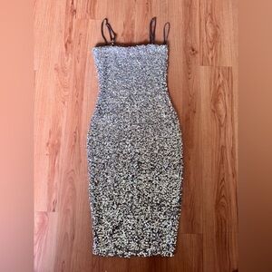 Sequin Strapless Dress